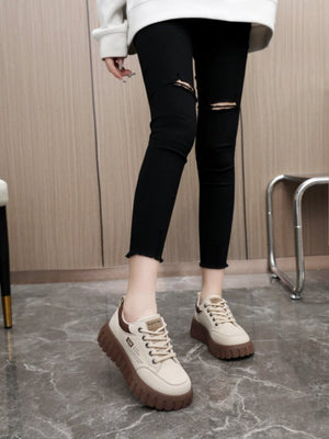 Colorblock Thick-Sole Women's Casual Sneakers