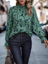 Pullover Ruffle Hit Zebra Print Daily Leisure Workplace Blouse