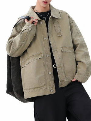 Retro Martin Beaded Canvas Washing Work Jacket