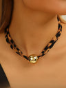 Leopard Print Seashell Starfish Necklace
