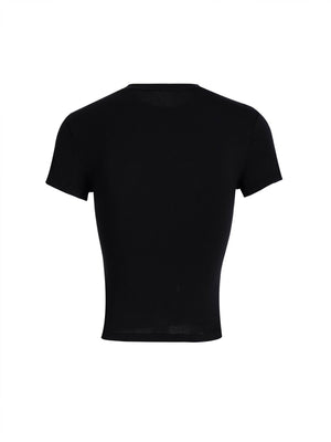 Solid Color Crew Neck Short-sleeved T-shirt