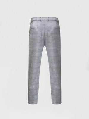 Plaid Slim-fit Business Suit 2-piece Sets Set