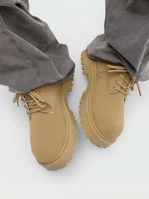 Chaussures de travail Derby à plateforme en daim