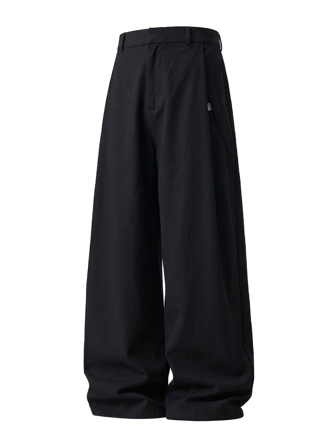 3D Pleats Pure Cotton Loose-fit Straight-fit Pants