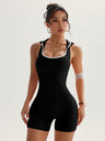 Thread Quick-drying Hooded Sleeveless Exercise And Fitness Yoga Jumpsuits