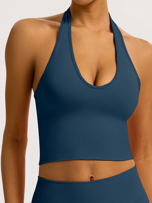 Seamless Quick-drying Halter Neck Beautiful Back Exercise And Fitness Yoga Tank Top