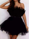Mesh Bow Tutu Mini&Short Dresses
