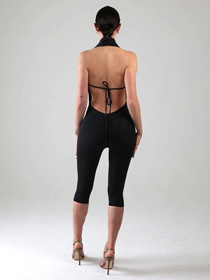 A-line, Backless, Drawstring Bodysuit