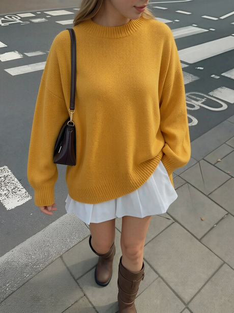 Loose-fit Lazy Longline Knitwear Sweaters