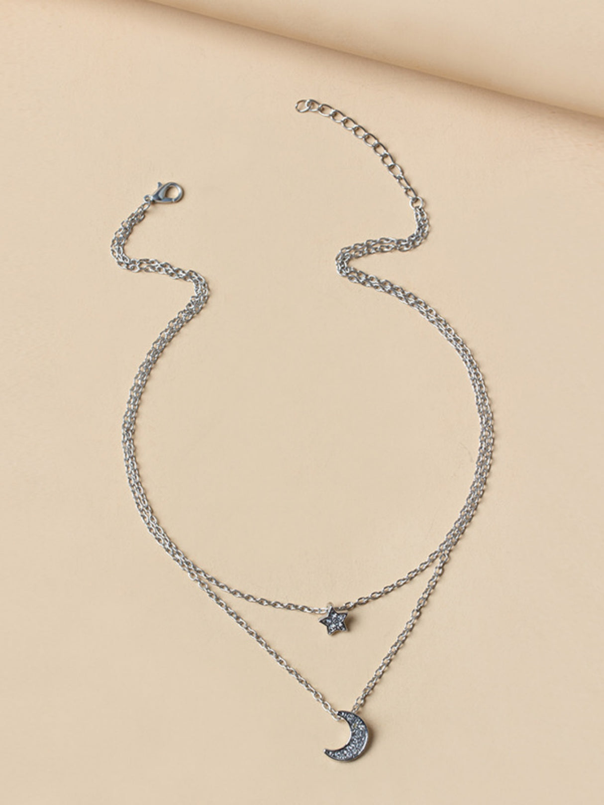 Star And Moon Pendant Multi-Layer Necklace