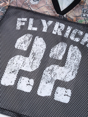 Camouflage Patchwork Baseball Hollow Out Breathable T-shirts