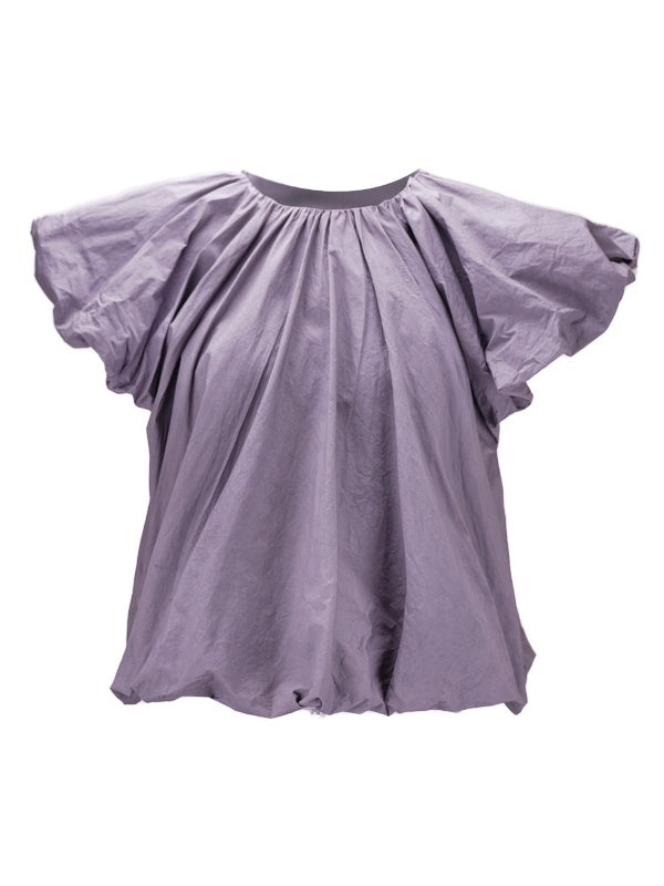 Short-sleeved Top With Small Waves