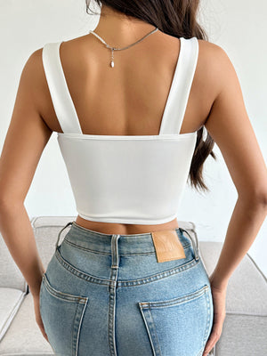 Mesh See-through Color Blocking Cotton Breast Bone Bra