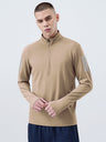 Fitness High Elasticity Quick-drying Long Sleeve Running Cycling Train Stand Collar Half Zipper Sweatshirts