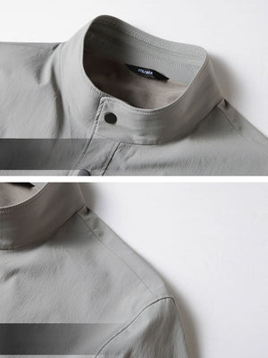 Business 4-Way Stretch Stand-Collar Zip-Up Lightweight Jacket