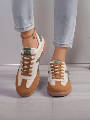 Retro Color-blocked German Training Shoes And Sneakers