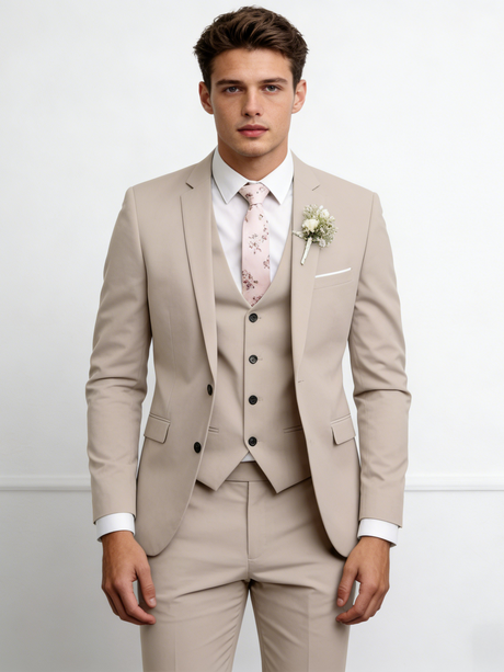 Slim-fit Wedding Suit 3-piece Sets Set