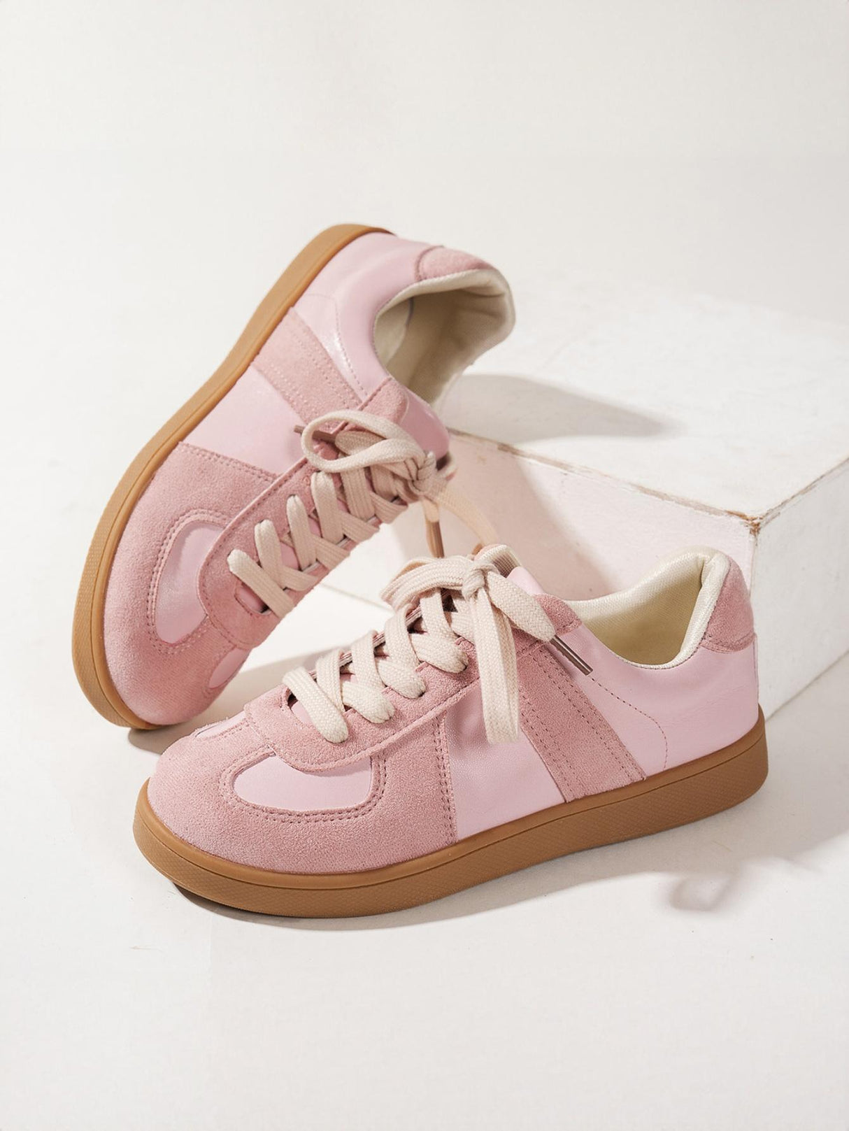 Retro Color-blocked German Training Shoes And Sneakers