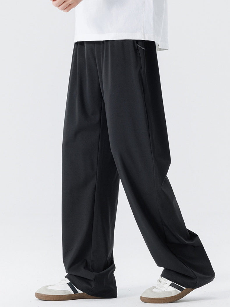 Cool Feeling Lightweight Loose-fit Straight-fit Dress Pants Pants