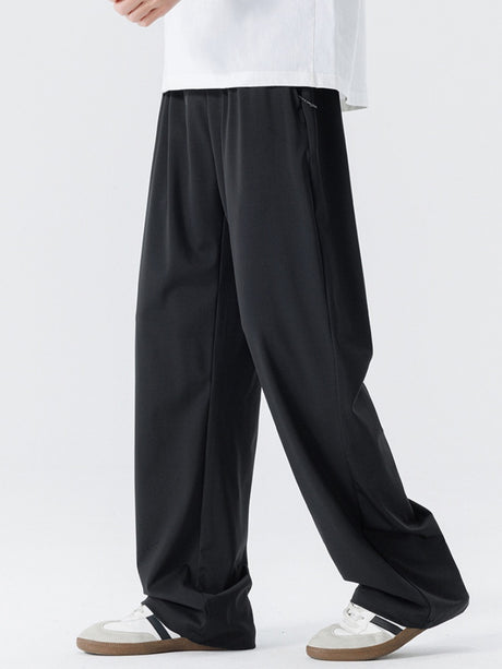 Cool Feeling Lightweight Loose-fit Straight-fit Dress Pants Pants