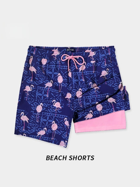 Outerwear Loose-fit Breathable Quick-drying Double Layer Beach Shorts