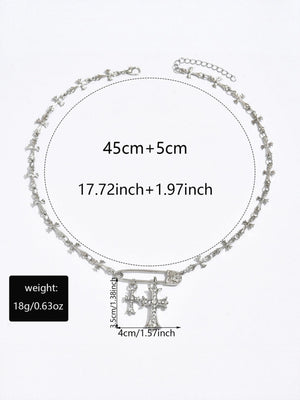 Brooch Cross Necklace