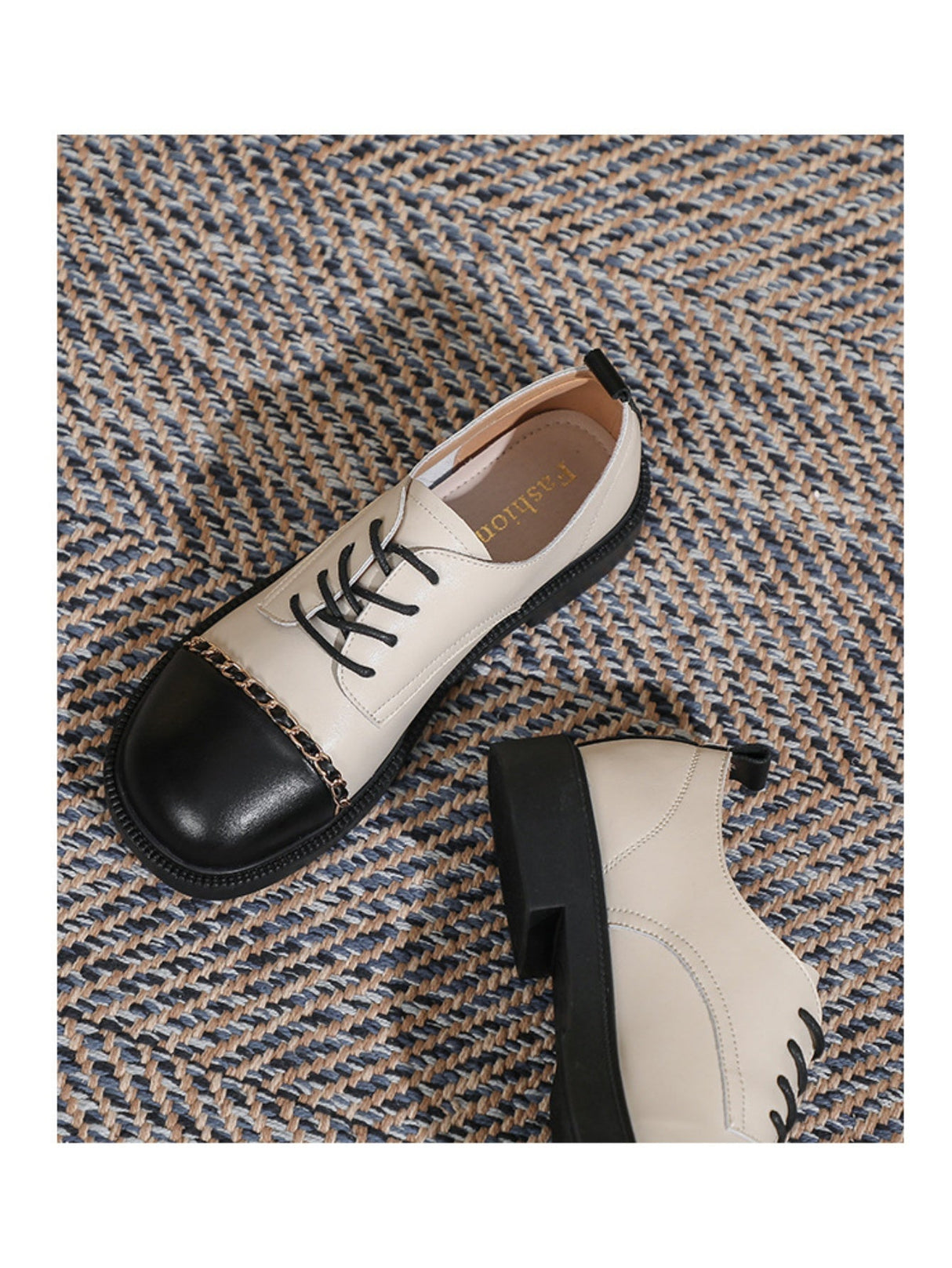 Liber Spring and autumn color-blocked women's flat shoes