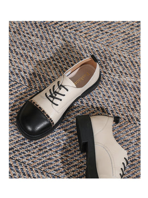 Liber Spring and autumn color-blocked women's flat shoes