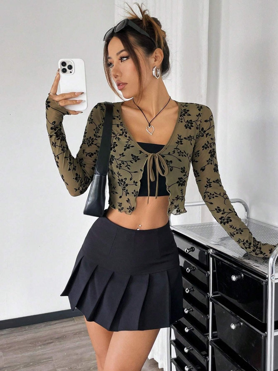 Liber Autumn Women's Lace up Geometric Patterns Blouse&Shirts
