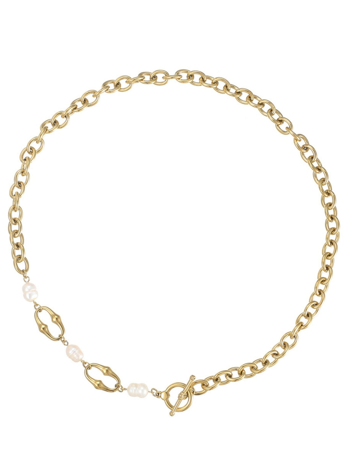 Gold Pearl Necklace