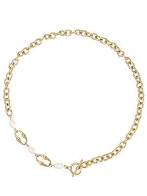 Gold Pearl Necklace
