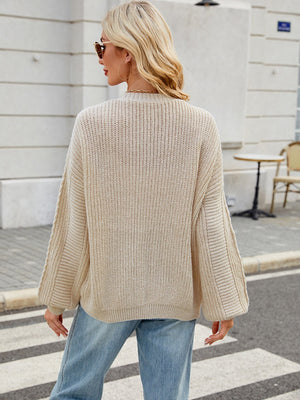 Liber Autumn Women's Buttons Plain stitch Lantern cuffs Cardigans Coat