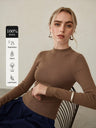 100% Merino Cotton & Wool Seamless Turtleneck Sweater