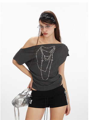 Liber Summer Women's Printed Chain T-shirts