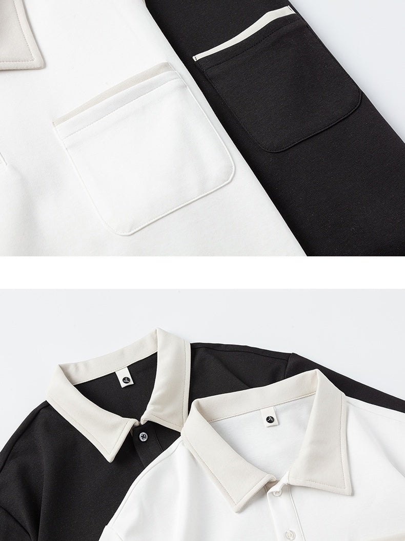 Color-blocked Leisure Polo Shirt