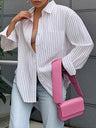 Stripes Buttons Long Sleeves Shirts