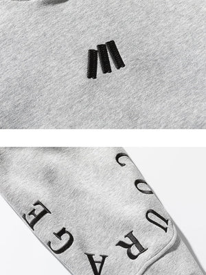Letter Embroidery Hooded Sweatshirts&Hoodies