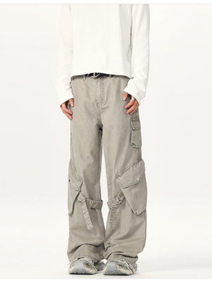 Baggy Straight-Leg Patch-Pocket Cargo Pants