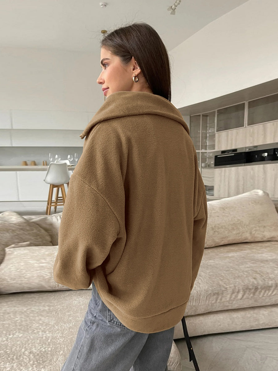 Pullover zip-up sweatshirt