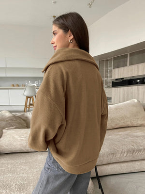 Pullover zip-up sweatshirt