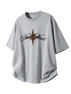 Leopard Print Retro Loose-fit T-shirts