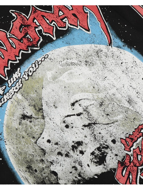 Hungry Wolf Printed Hip Hop Plush Loose Hoodies