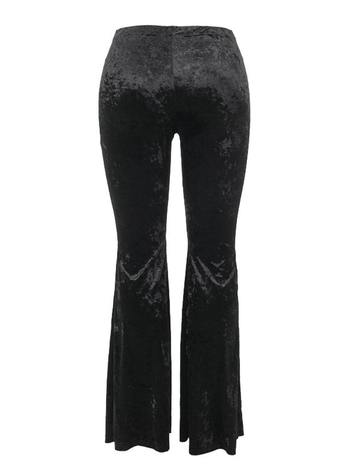 Y2K Velvet Ribbon Embroidery High-waisted Flared Pants Slimming Pants