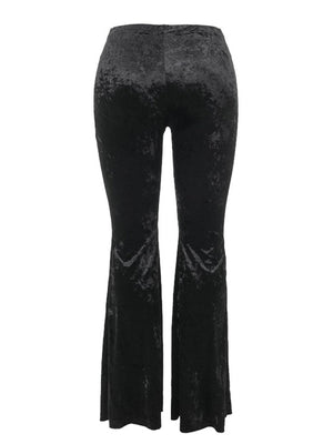 Y2K Velvet Ribbon Embroidery High-waisted Flared Pants Slimming Pants