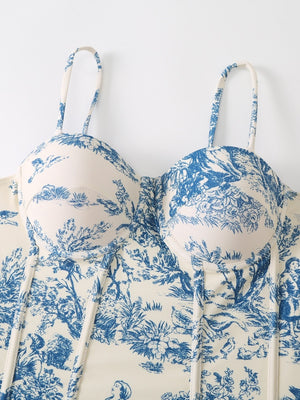 One-piece Swimsuit, Tight-fitting And Slimming, Retro-style Strappy