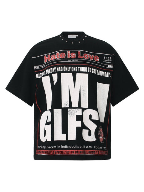 Studs Dark Ins Slogan Printed T-shirts
