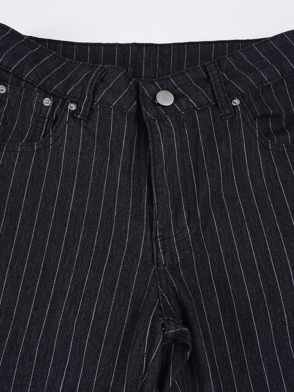 Stripes Contrasting Colors Low-rise Bell-bottoms Jeans