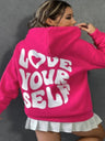 Back Letter Print Leisure Hoodies