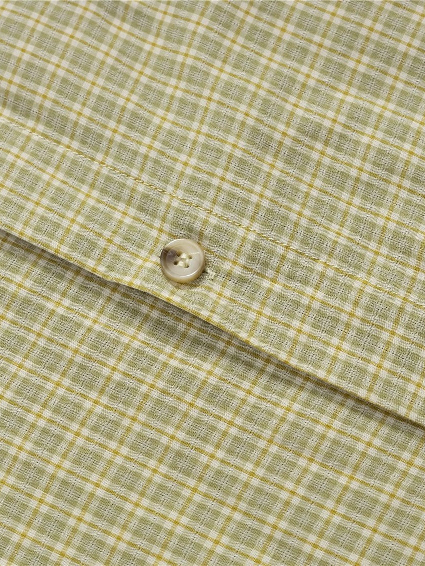 Liber Autumn Neutral wear Fake two pieces Plaid Shirts