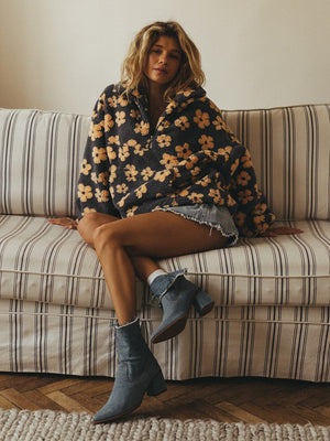Fleece Floral Fashion Warm Fleece Sweatshirt